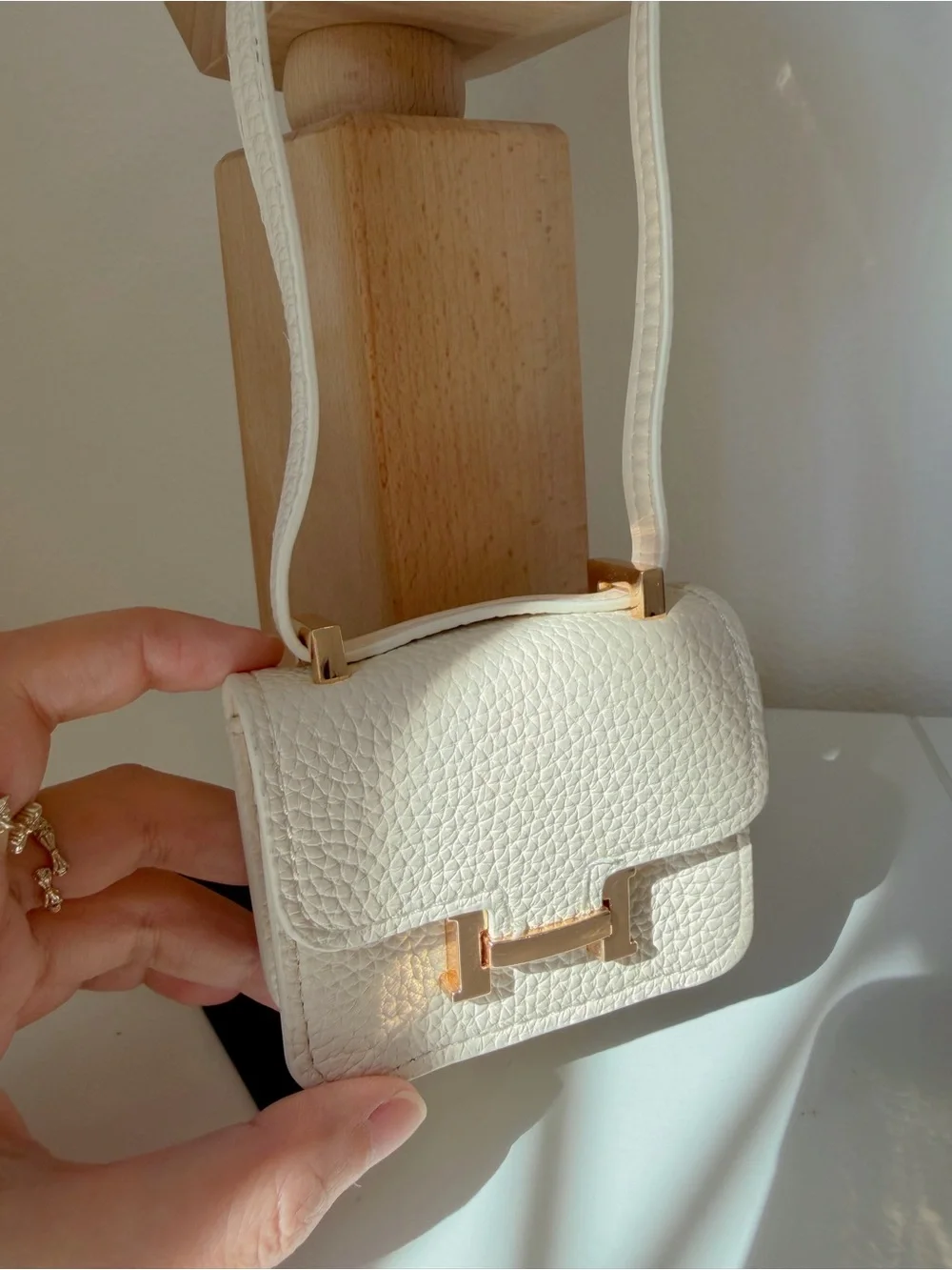 Clean White Mini Bag Charm